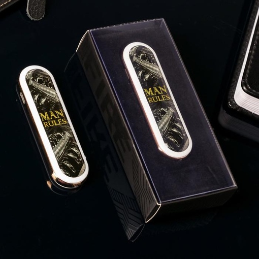 Зажигалка электронная, USB, спираль, "Man rules", 8,5 х 2,5 х 1 см
