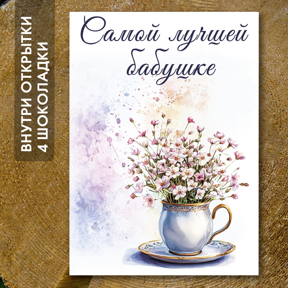 Шоко-открытка "Бабушке"