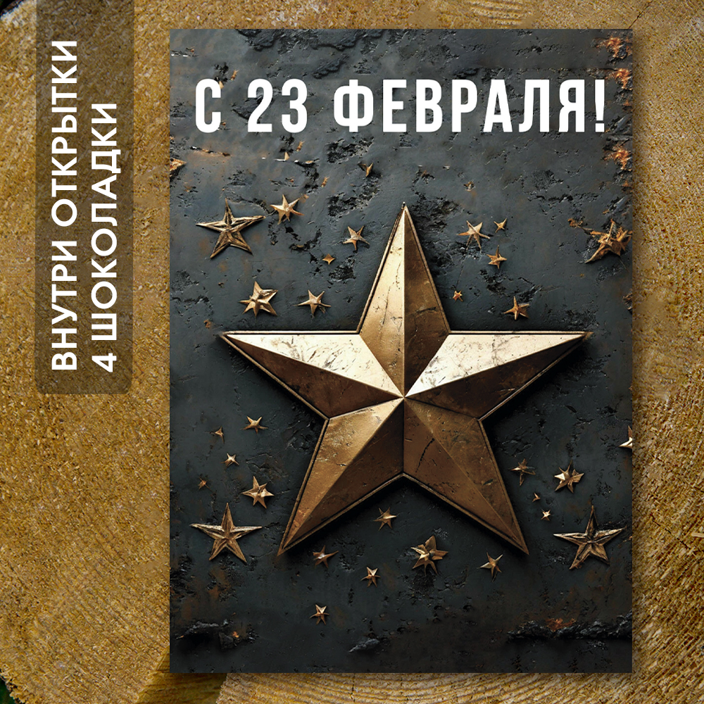 Шоко-открытка - "23 февраля" 