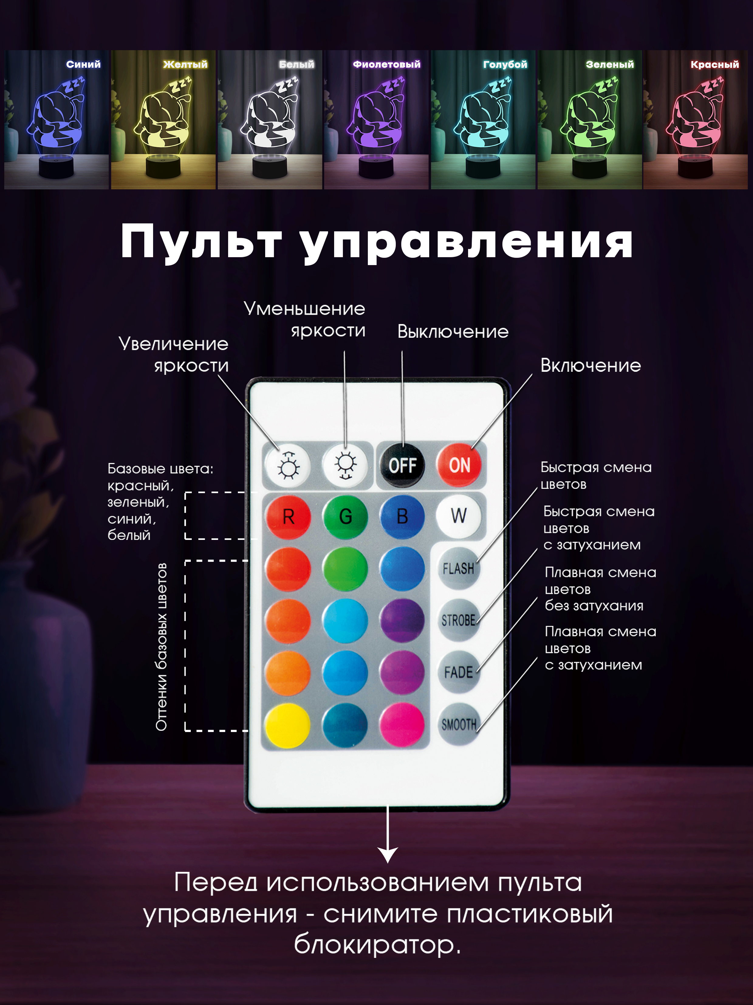 Светильник (ночник) "Ам Ням" ver.3