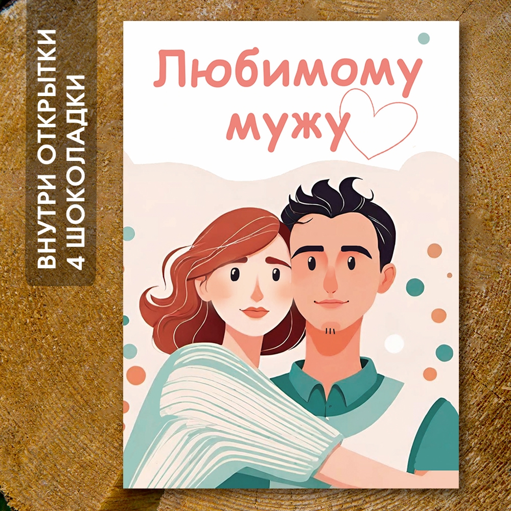 Шоко-открытка "Любимому мужу" 