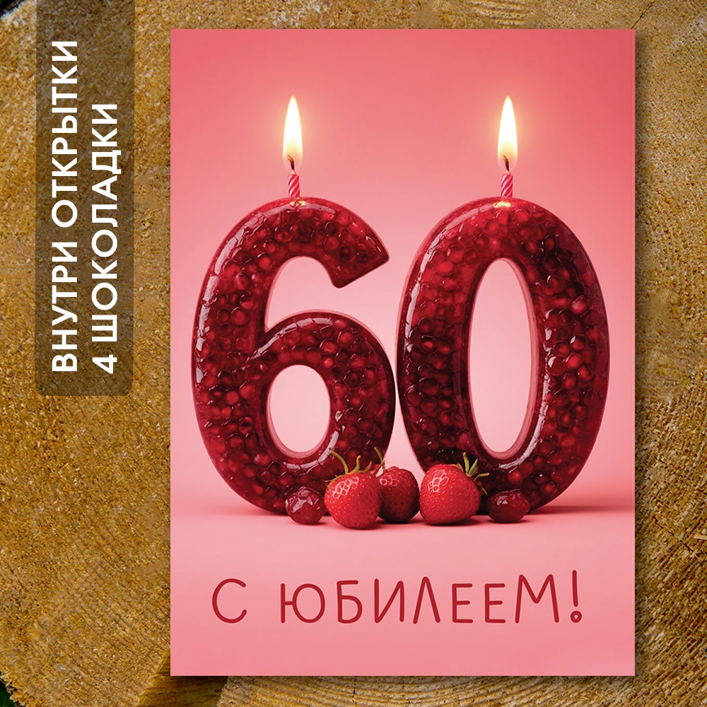 Шоко-открытка - " 60 лет "